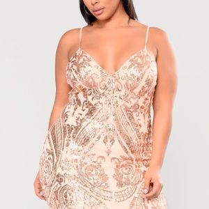 Rose Gold Sequin Dress